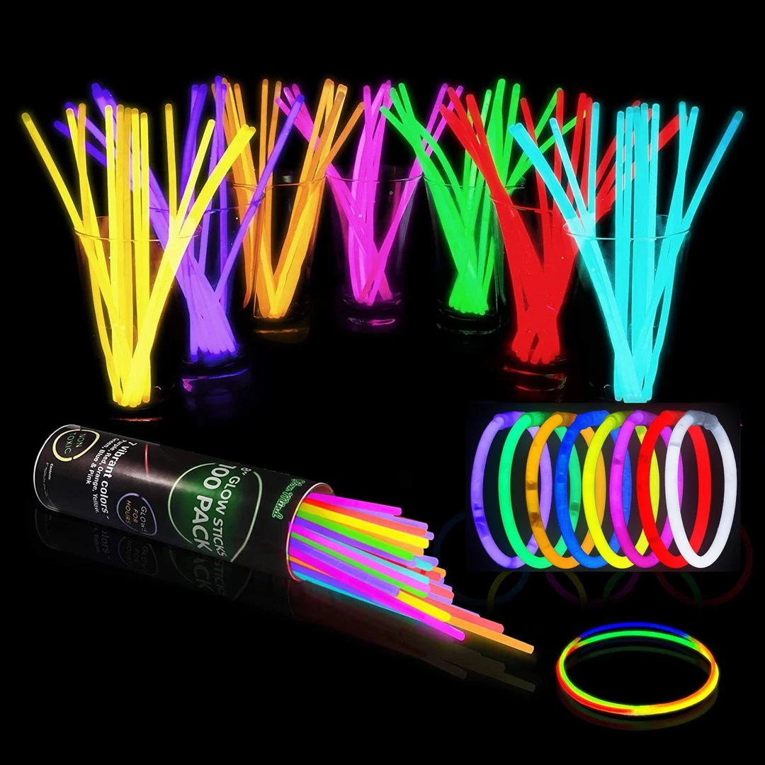 [Seguridad y protección del medio ambiente] barra fluorescente colorida para niños charlando props de baile superfuego props de modelado barra fluorescente roja en línea