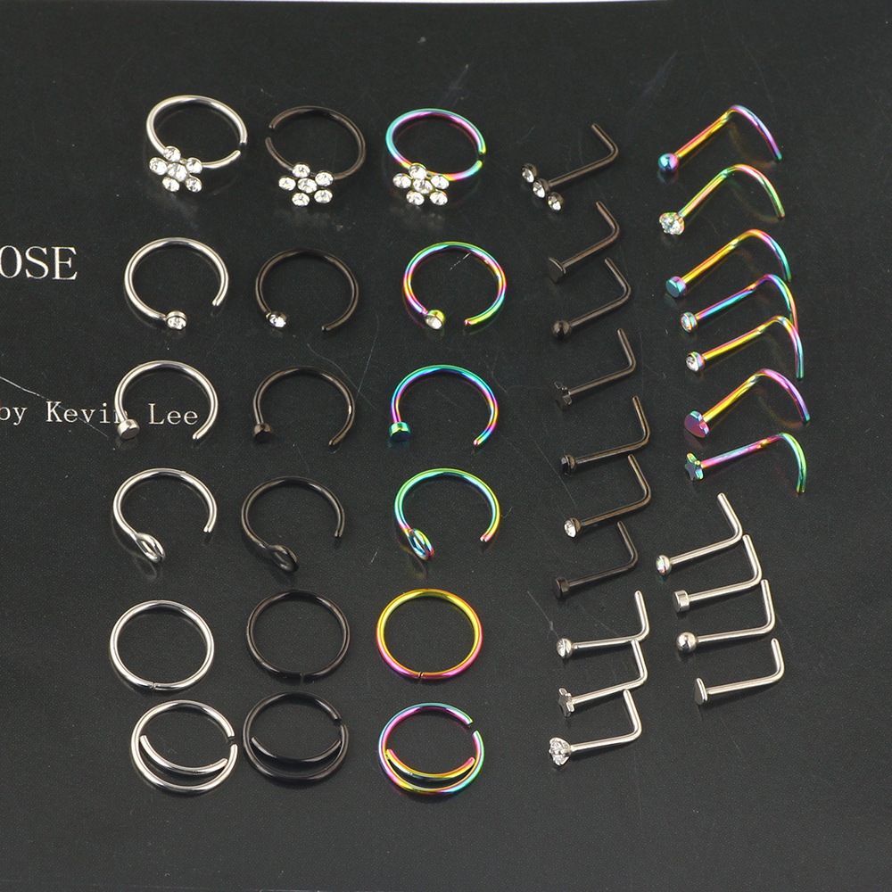 Pointed titanium steel lip stud product view