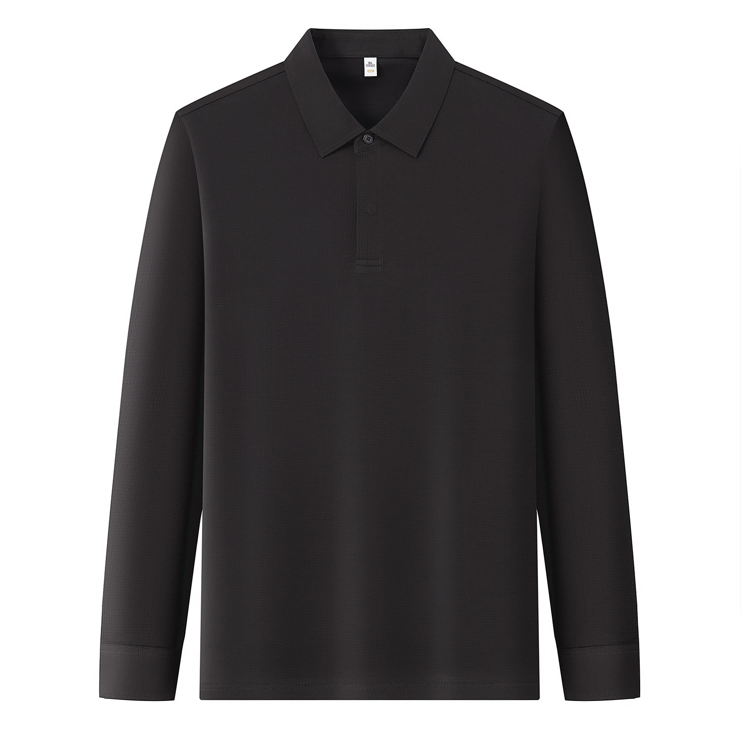 Long-Sleeved Polo Shirt Autum Work Clothes Custom Printed Logo Men's Slightly Loose Corporate Event Clothes Mulberry Silk Bottoming Shirt