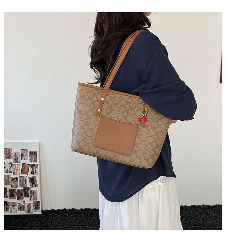 Classic Zipper Tote Bag, Daily Commute Shoulder Handbag, Large Capacity, Multiple Colors Available