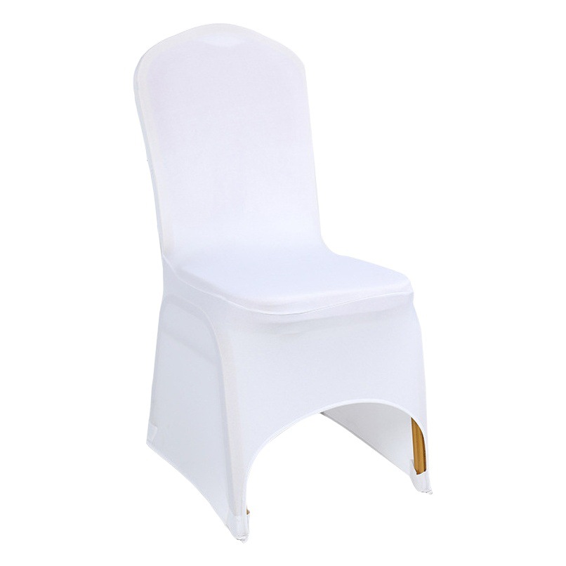 Elastic Chair Cover for Hotel Wedding Banquet Chair Cover, Full-Cover Chair Seat Cover, Stool Cover, Export White Chair Cover 140g