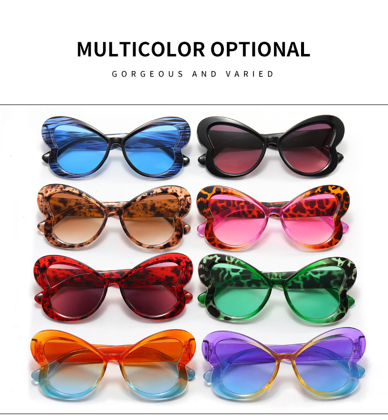 40g Weight Full Frame Glasses Structure Sunglasses Classification Ac, UV400 Protection Lens Material Butterfly Frame Glasses Style Daily, Street Occasion Butterfly Pattern Women's Gender Sweet, Streetwear Style Blue Color Sweet Streetwear Butterfly Ac UV400 Protection Butterfly Frame Full Frame Women's Sunglasses 2