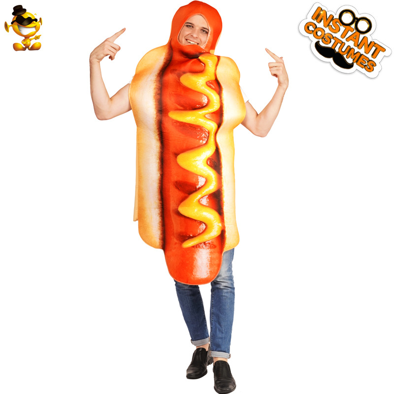 Disfraz de Perrito Caliente para Adultos, Divertido, para Halloween, Cosplay, Actuaciones Escénicas