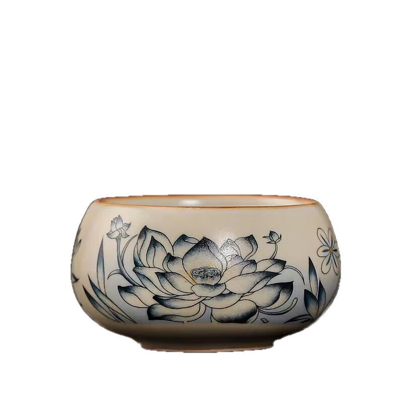 Taza del propietario Ru Kiln Taza individual de cerámica Taza de té Juego de té de Kung Fu Taza de té Taza de té de alta gama Tazón de té Especial