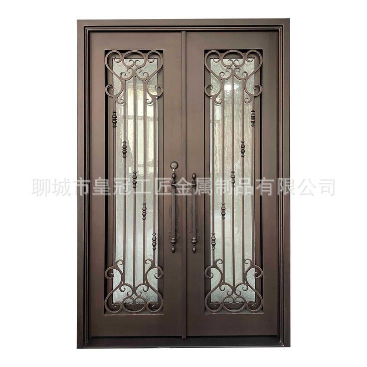 Wrought Iron Entry Door Villa Wrought Entry Iron Door Home European-style Hollow Anti-theft Glass Door Wrought Iron Entry Door Villa Wrought Entry Iron Door Home European-style Hollow Anti-theft Glass Door