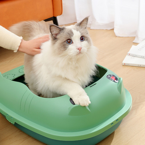 HOLLE KITTY pet litter box cat toilet anti-splash without sand semi-enclosed cat litter box cat supplies