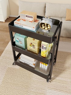 Bookshelf Storage Rack Dormitory Floor Wheeled Book Storage Rack Mobile Trolley Sandwich Storage Rack Transfer Bookcase