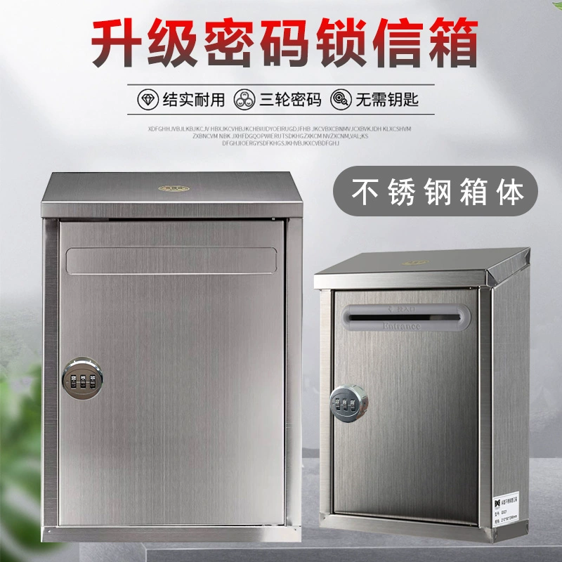 Открытый замок с паролем почтового ящика из нержавеющей стали утолщен