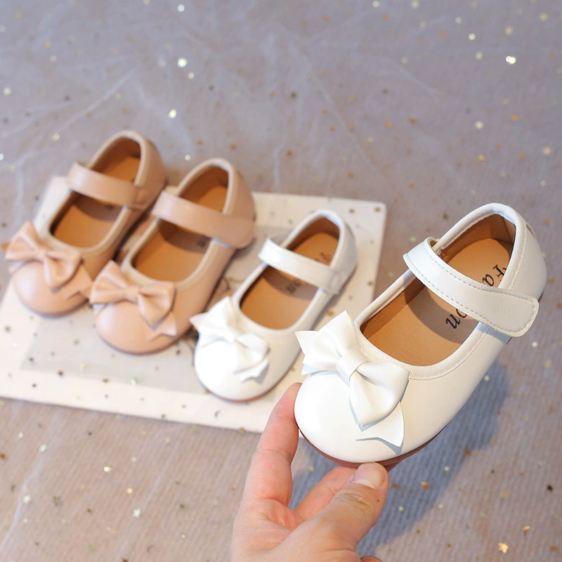 2025 весна и осень новая корейская версия мелкого банта тренда обувь для девочек мягкая подошва