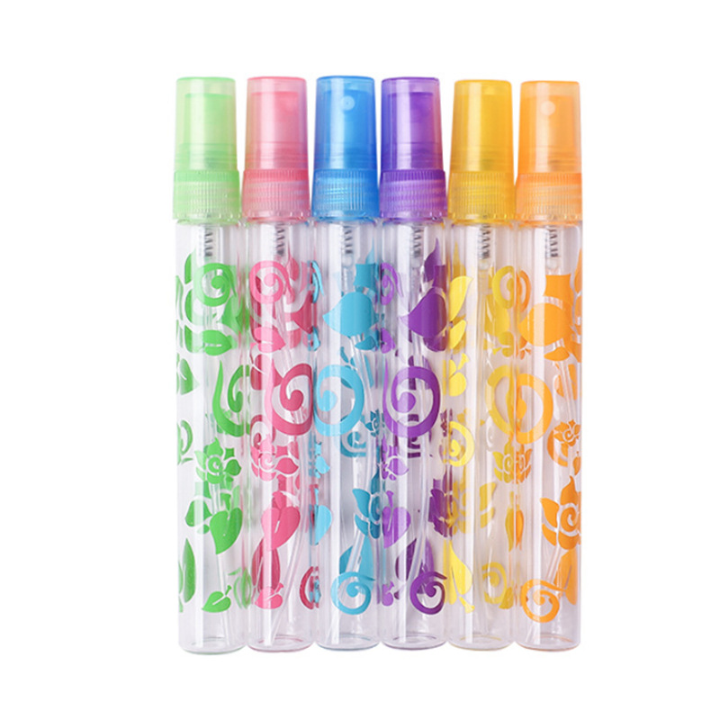 10ml拉管花纹玻璃香水瓶化妆品分装瓶喷雾拉管瓶香水小样分装瓶