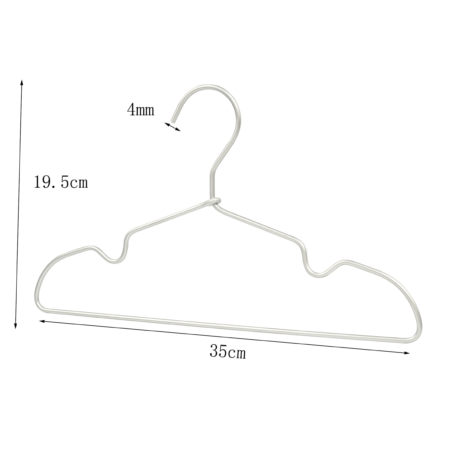 Percha de aluminio no impresa pantalones de secado de metal pantalones de rack clip percha de aleación de aluminio sin costura ropa gruesa antideslizante soporte ventas directas de fábrica