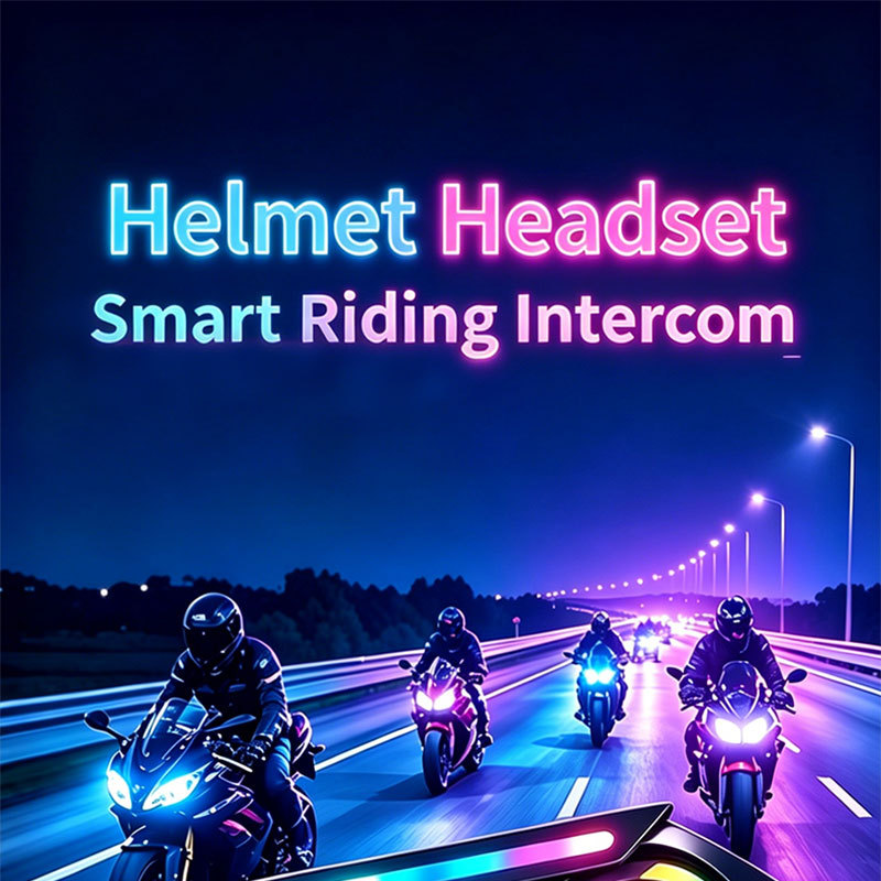 Cross-Border Foreign Trade Helmet Bluetooth Headset, Helmet Bluetooth Intercom Headset, Full-Face Helmet, Half-Face Helmet, Motorcycle Riding Stereo Headset