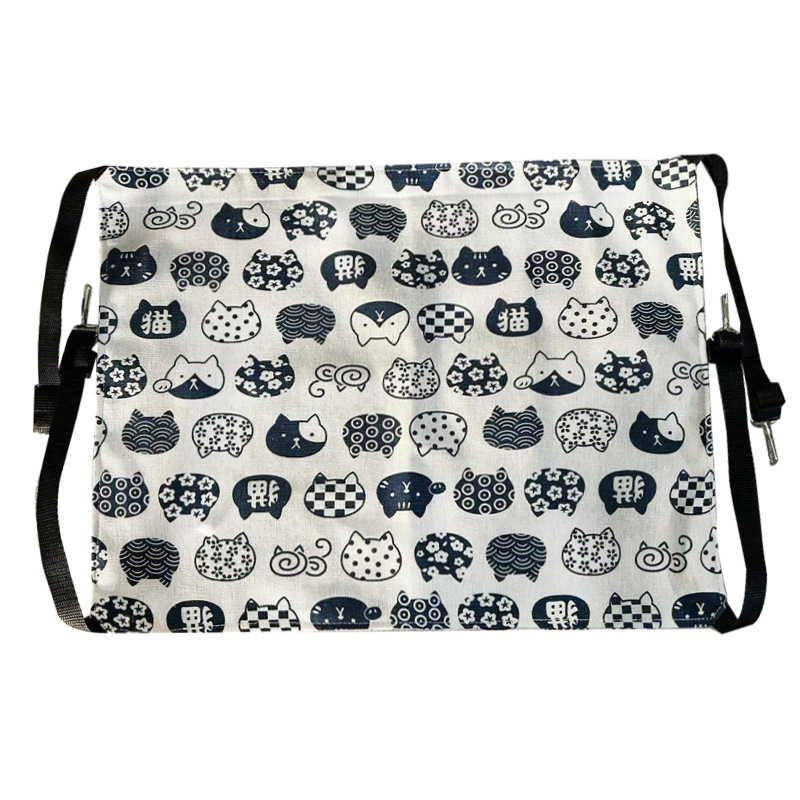 흰색 배경에 파란색 고양이 [얇은 부분]