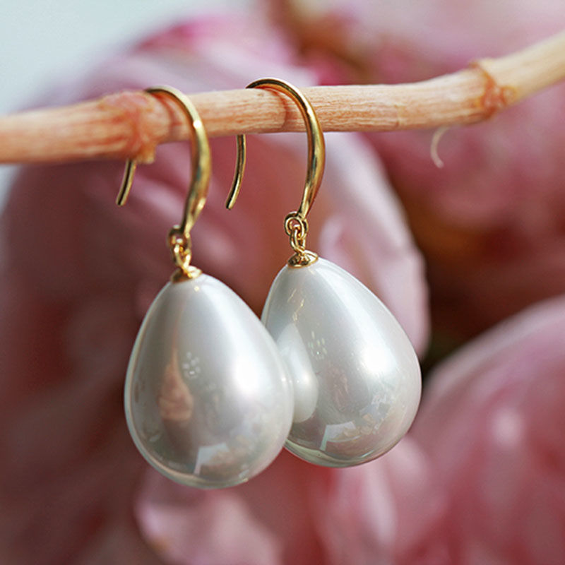 Fashion Water Droplets Pearl Drop Earrings 1 Pair display picture 2