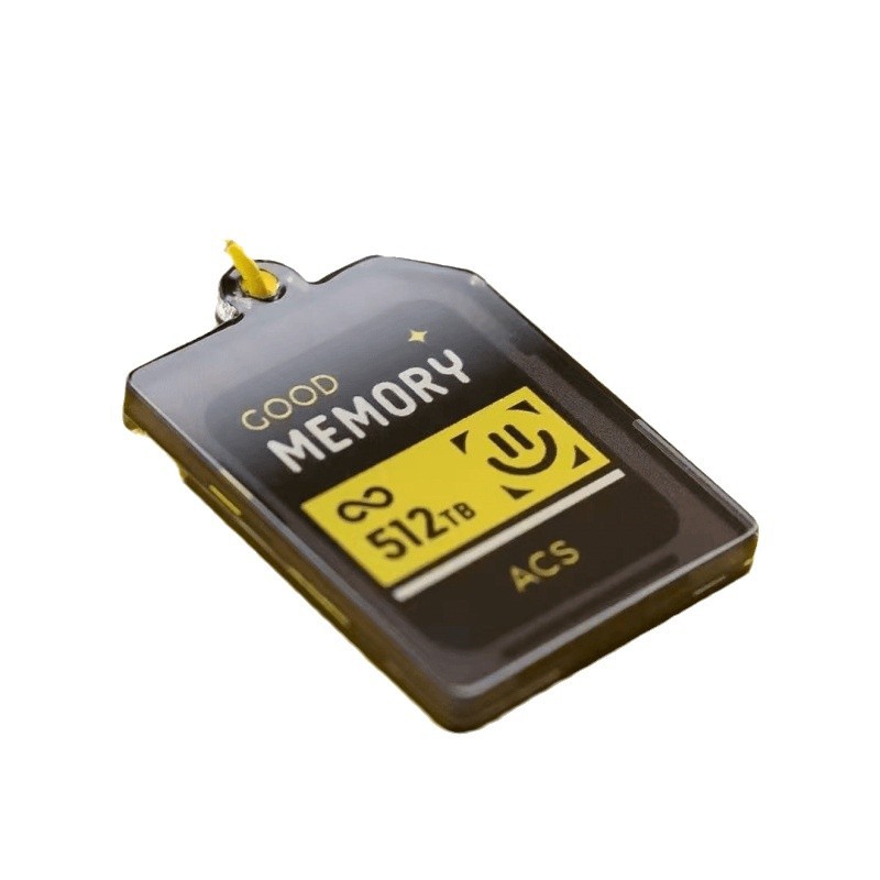 Creative Heartbeat Memory Card Keychain For Bag Pendant Gift_voghion.com