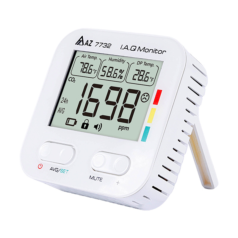 AZ7732 二氧化碳/温湿度防盗监测仪 AZ77294大屏CO2/温湿度监测记
