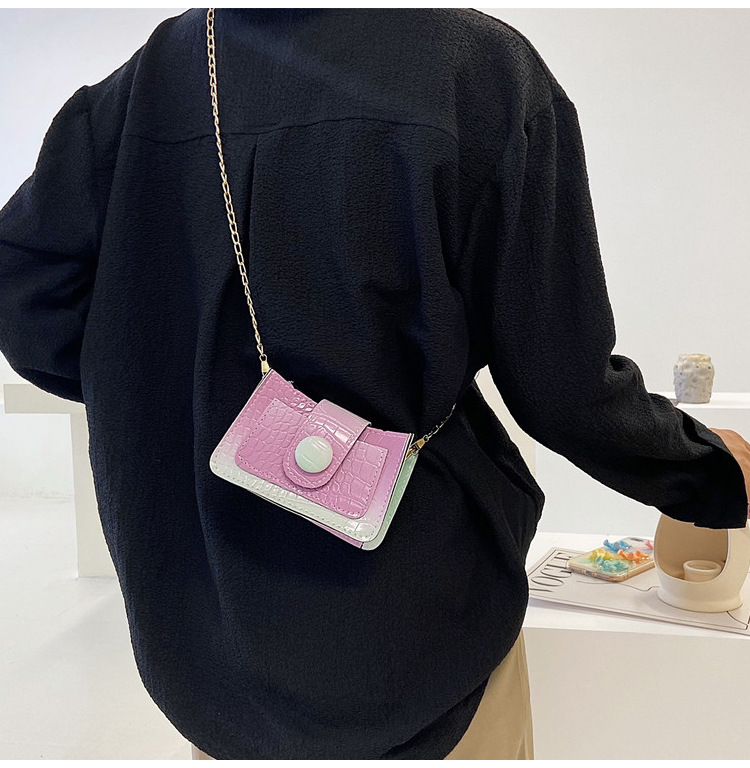 New Gradient Color Small Square Messenger Chain Bag Wholesale Nihaojewelry display picture 14