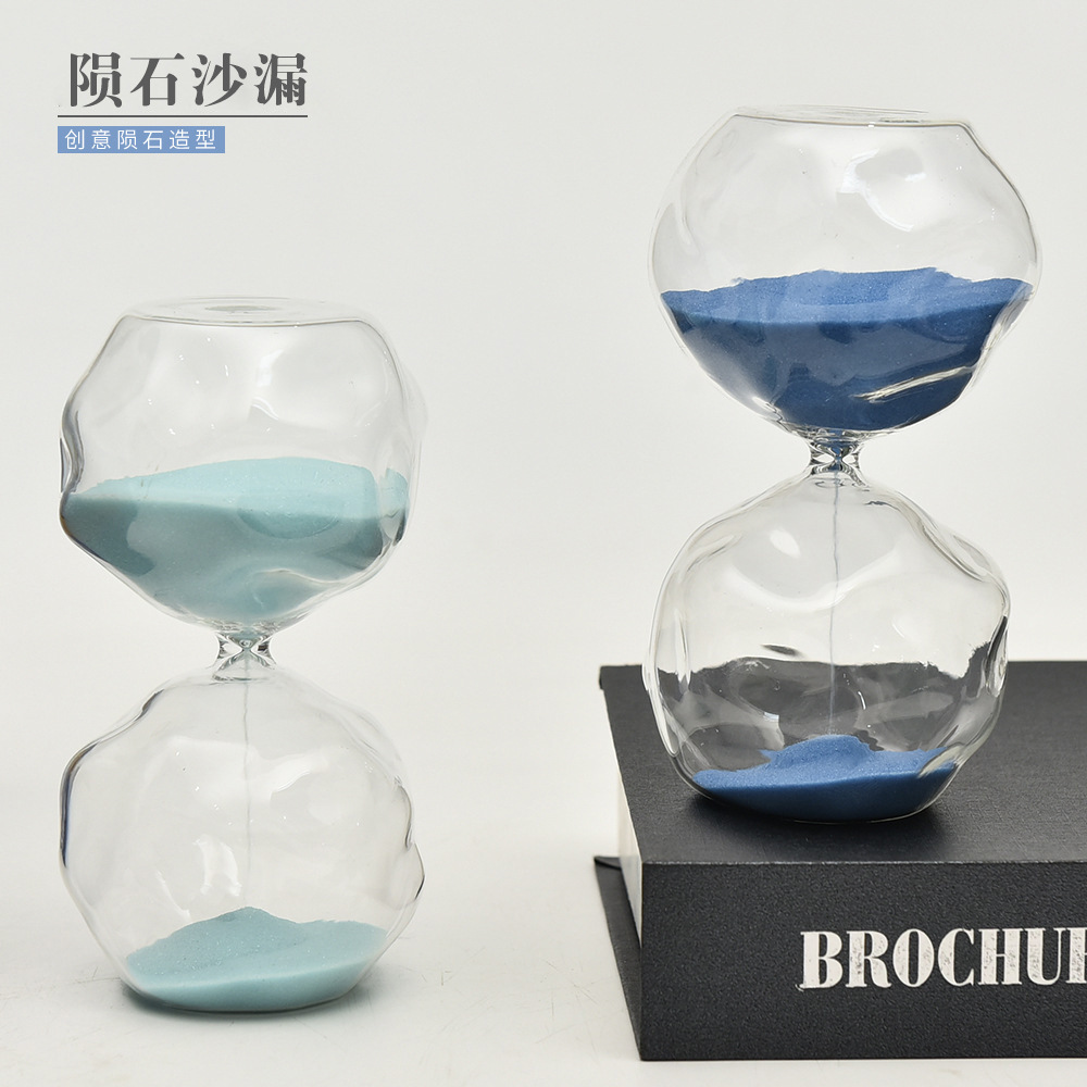 Nórdico hogar reloj de arena de vidrio de forma especial temporizador 30 minutos arte reloj de arena creativo regalos fábrica de decoración para el hogar