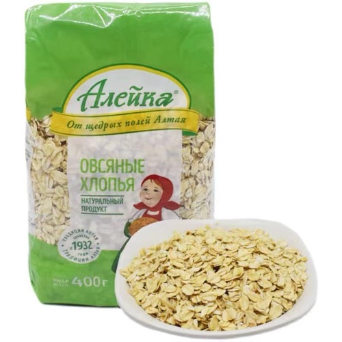 Russian imported Alike oatmeal 400g/bag original whole grain meal replacement pure oatmeal breakfast brewed oatmeal