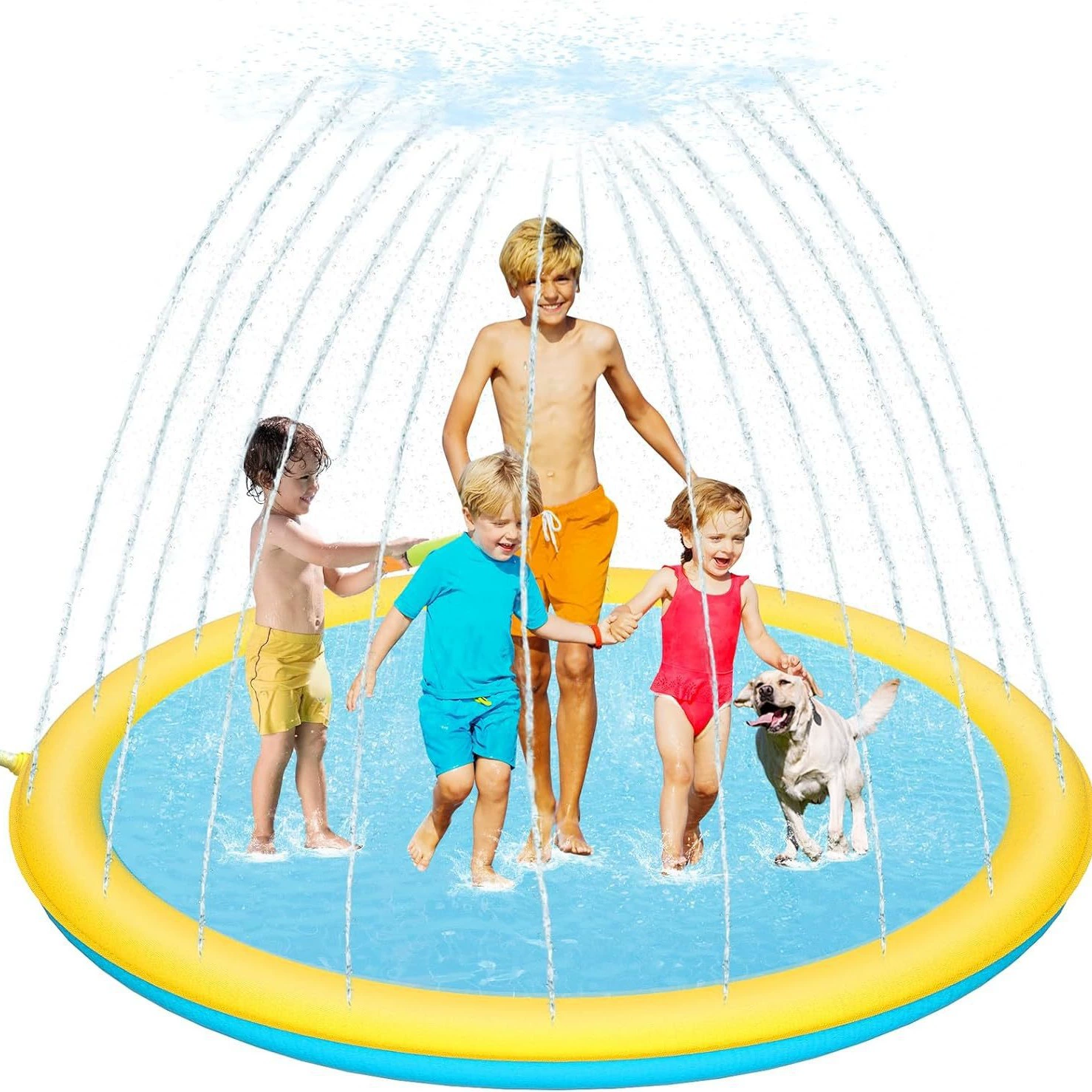 Заводская поставка водяных брызг ПВХ газон брызг коврик детская площадка водная игрушка дельфин брызги спот