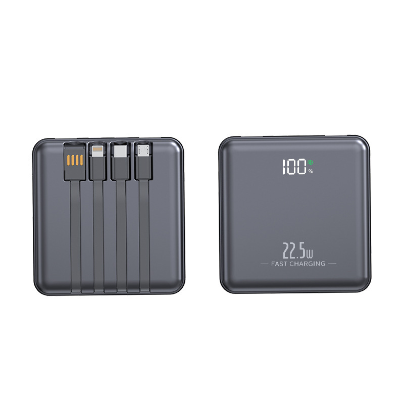 4 線式メタリックペイント高速充電 3C パワーバンク 1/20000 mAh 超薄型ポータブル PD モバイル電源ユニバーサルを搭載|undefined
