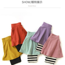 2024秋季新款日系童装带裙子长裤幼儿园通勤多色时尚条纹女童裙裤