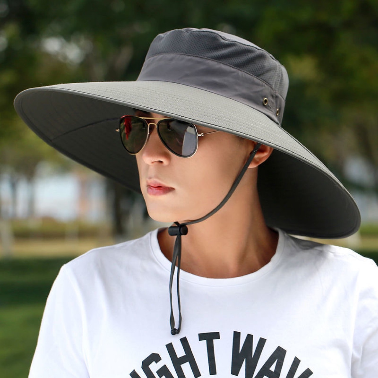 Factory wholesale increase along sunscreen cap summer men's outdoor hiking hiking fishing cap mesh sunshade cap single cap