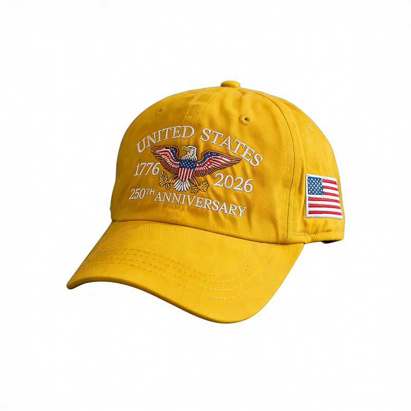 Amazon Cross-Border Printed Baseball Cap Usa 250Th Anniversary Soft-Top Peaked Cap Men's Outdoor Sun Protection Hat
