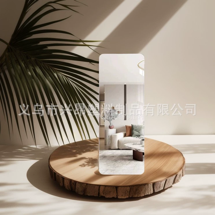 Бескаркасное настенное зеркало для полного тела Настенная самоклеящаяся зеркало для одежды без пробивания Домашнее зеркало для примерки Взрывозащищенное зеркало мягкое зеркало