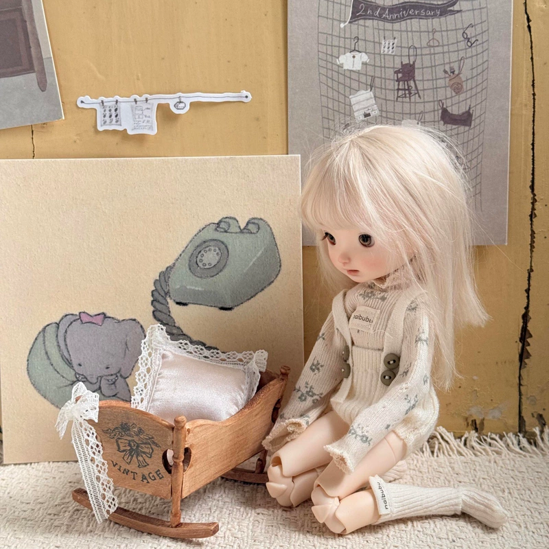 Парик для кукол BJD белый с прямой чёлкой длинные прямые волосы густой