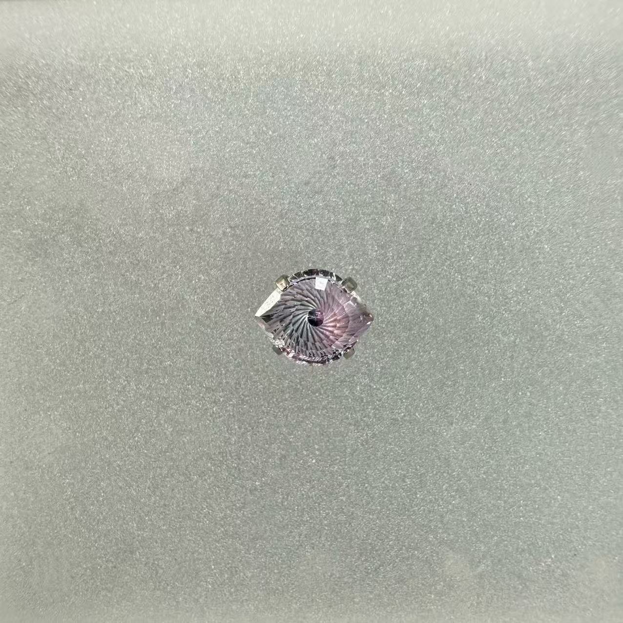 广格F136 Titanium Alloy 碗托恶魔之眼5A级 Cubic Zirconia Ear Stud Two Tone 渐变6*7.5眼睛 Ear Stud
