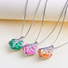 New jewelry Ilove YouForever's ocean heart pendant pendant crystal clavicle necklace cross -border accessories