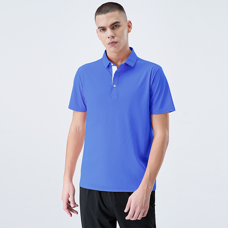2025 nuevo estilo de secado rápido al aire libre clásico de color sólido polo hombre ropa de secado rápido transpirable antiarrugas camiseta casual mangas cortas