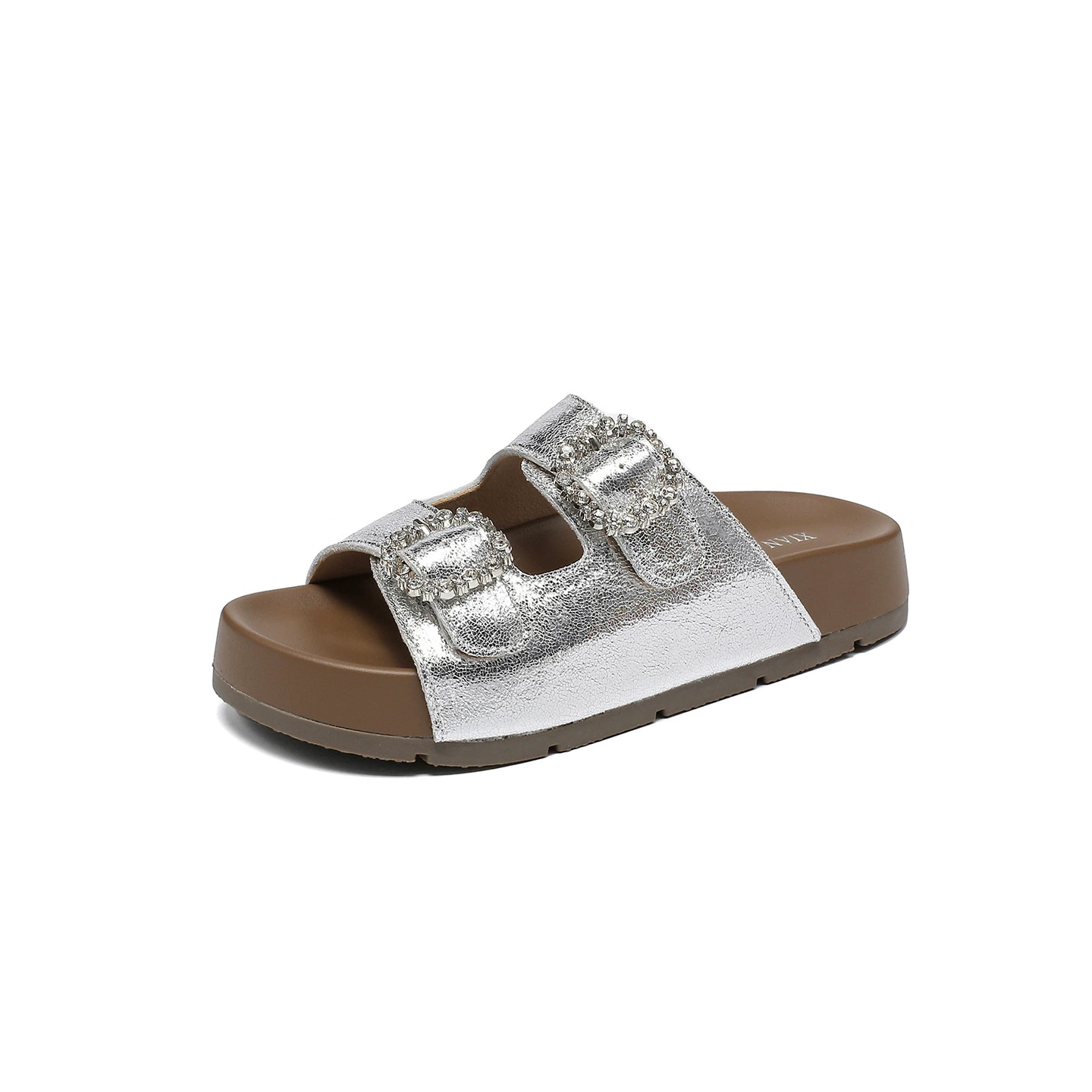 Su Yinyin аналогичный стиль 313233 маленький размер шлепанцы Birkenstock, женская верхняя обувь лето 2025, толстая подошва, пряжка, фееричный стиль 34