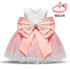 外国貿易の子供服のアマゾンの子供服のレースの王女のスカートの蝶結びの色の蓬蓬のネットの花の子供のスカート