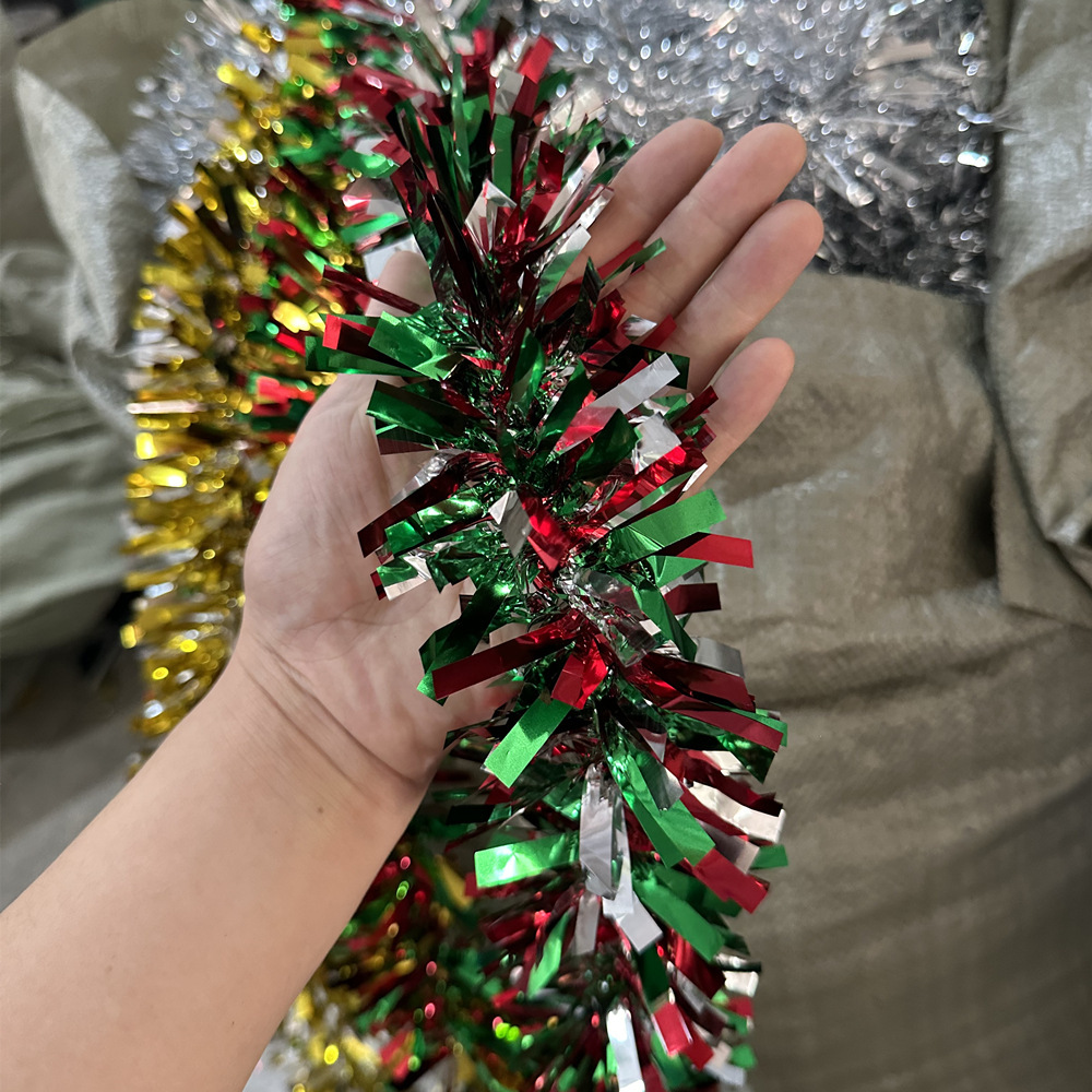 Transfronterizo Amazon explosivo diseño de Navidad decoración de hojas anchas fiestas de fiestas de lana 9cm2 metros de cifrado