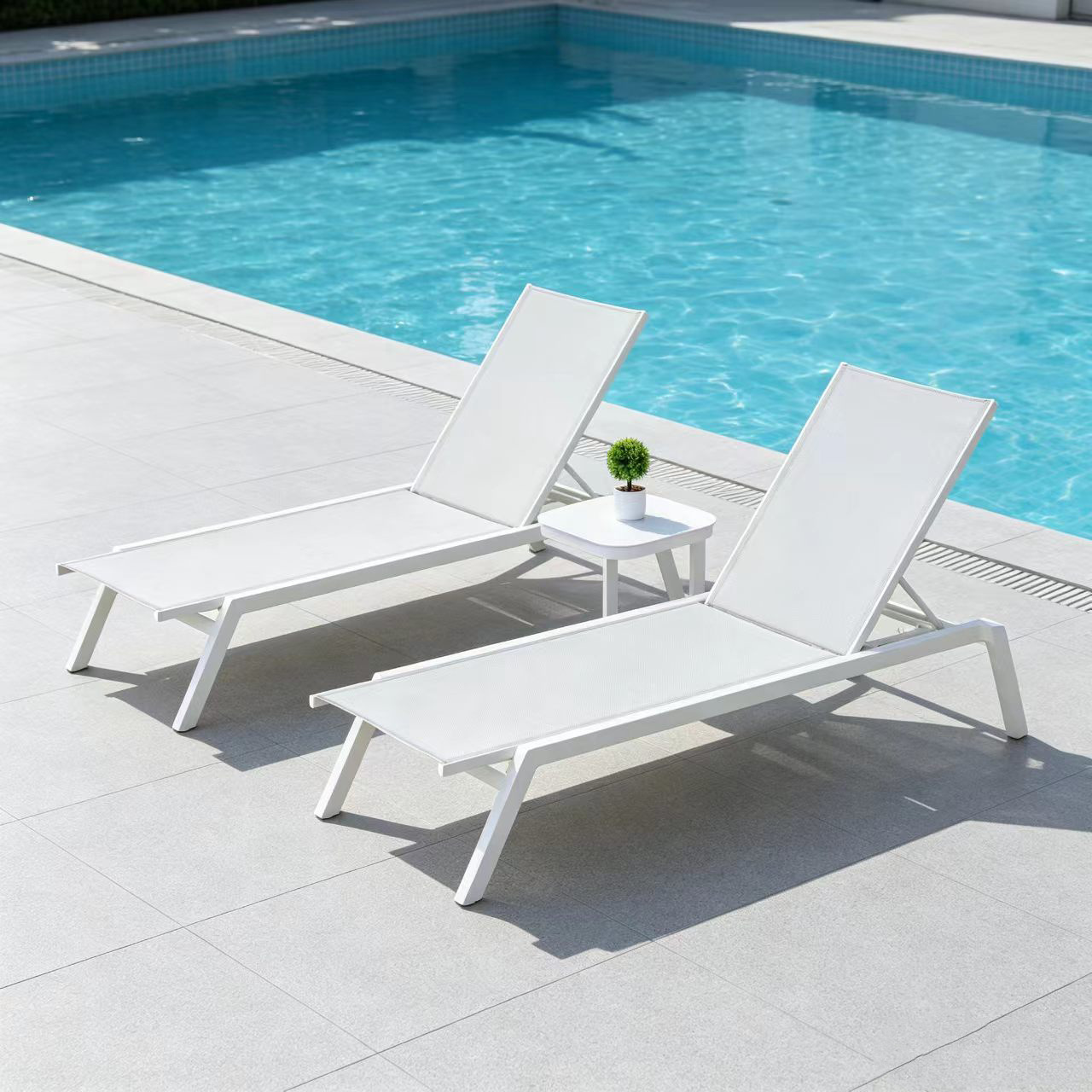 Silla de playa al aire libre balcón al aire libre villa junto a la piscina silla de playa plegable portátil silla de patio europea