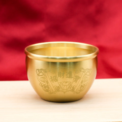 黃銅米缸招財進寶缸銅缸擺件桌麵缸招財銅擺件工藝品廠家批發