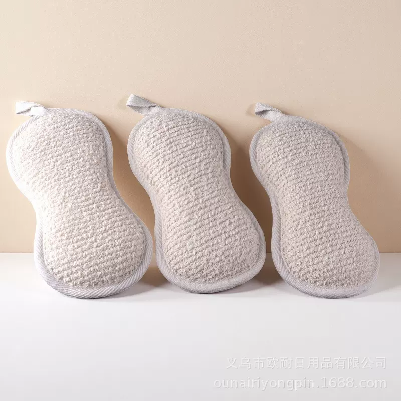 点麻海绵浴擦八字造型洗澡巾跨境热销沐浴擦天然去死皮澡巾浴花