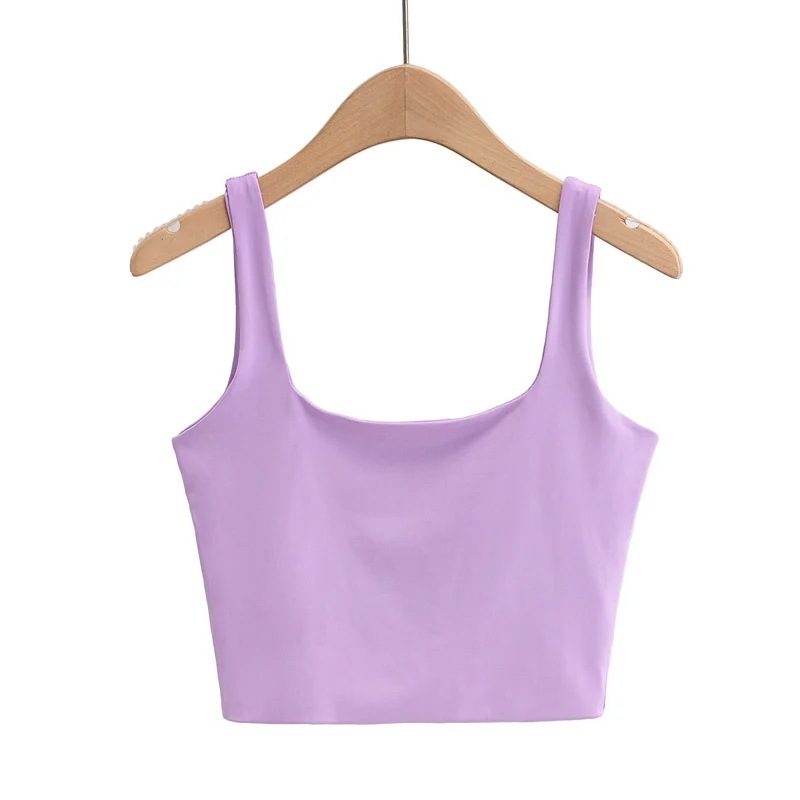 115g Weight Polyester, Milk Fiber Fabric Type Short Top Length Vest Tops Type Holiday, Daily, Selfie Occasion Strap Neckline Slim Fit Type Solid Color Pattern Summer Season Women's Gender Backless Design Casual, Elegant, Streetwear Style Wholesale Women's Casual Elegant Streetwear Solid Color Backless Tank Tops 6