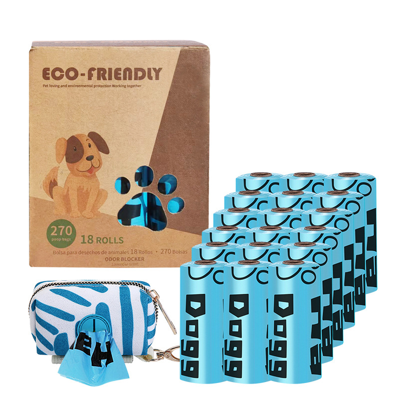 Transfronterizo en stock al por mayor 1,5 Bolsa de basura para mascotas de seda en caja bolsa de caca EPI bolsa de caca degradable bolsa de caca