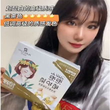 包邮爆款润丝丹植护染发膏泡泡染发剂横版代装袋不粘头皮7色可选