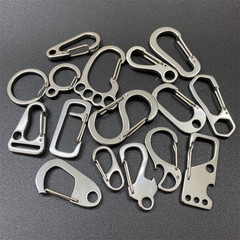 Stainless steel 304 key chain for men, waist clip, car key chain, outdoor climbing buckle, water bottle clip
