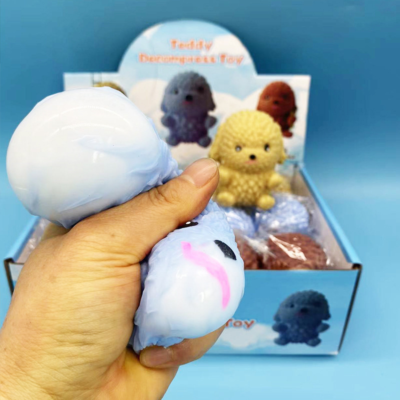 Peluche de oso descompresión creativo con música juguete antiestrés de pellizco bola de harina diseño transfronterizo