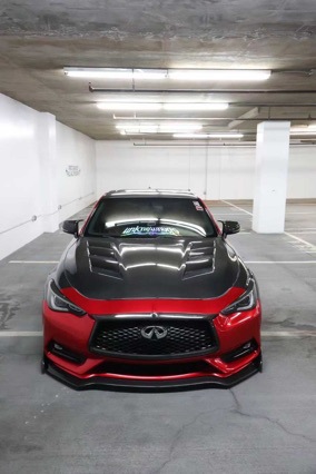 Infiniti Carbon Fiber Hood for Infiniti Q60 2017-2022 (Big Surrounded)