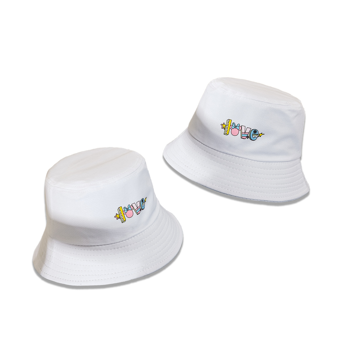 Sombrero pescador con letras LOVE de algodón con protección solar image 6