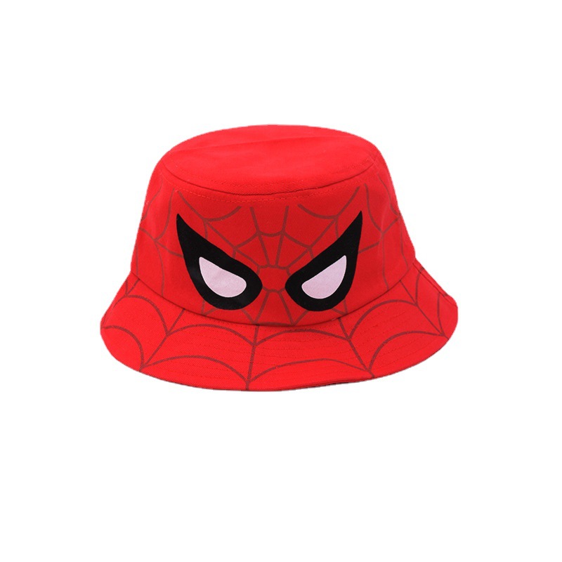 Cross-border source of Spider-Man children fisherman hats foreign trade cartoon animation embroidery visor hats for men and women baby basin hats