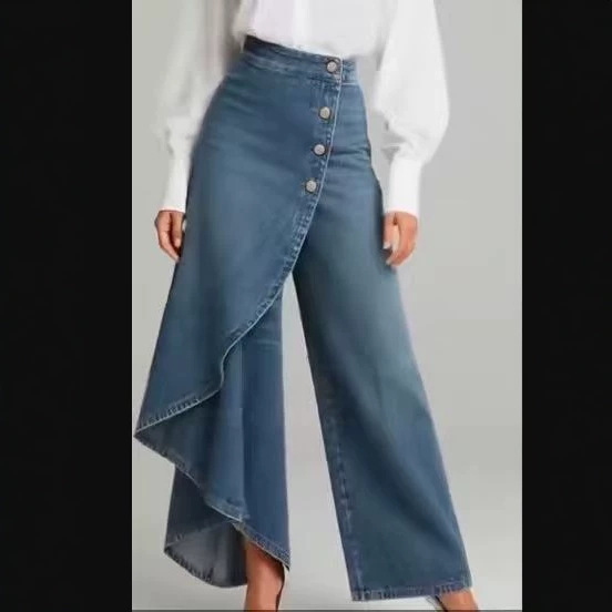 High-Waisted Women's Pants with Slits in European and American Style