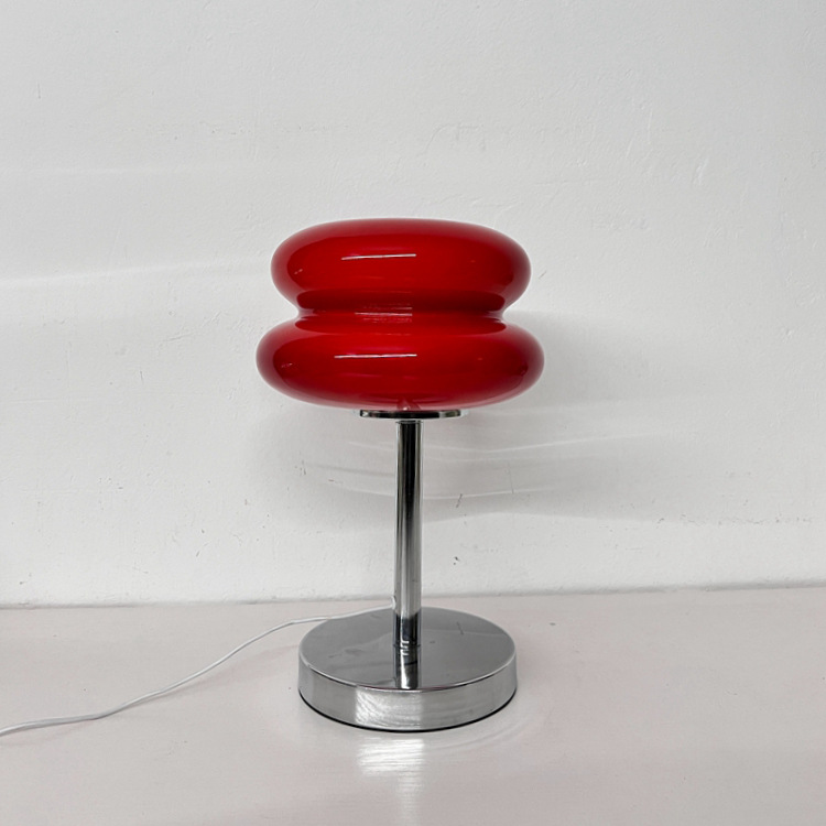 Fondo grueso creativo dormitorio sala de estar lámpara de mesa decorativa Yama atmósfera huevo lámpara de cristal de la lámpara Bauhaus luz de la noche