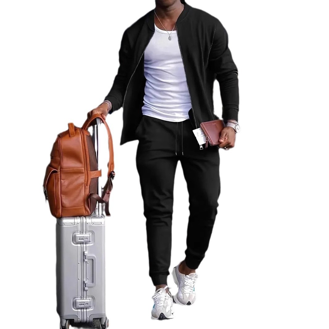 Traje básico simple de dos piezas a juego de colores Venta caliente de todo fósforo chaqueta de talla grande traje de pantalón WL9-ML1